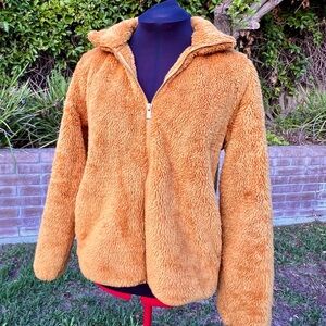 Uniqlo Warm Golden Ochre Teddy Jacket